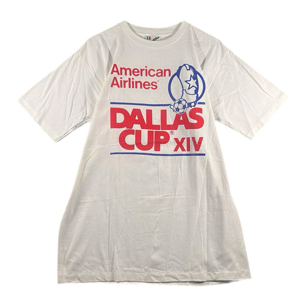 Vintage Lotto Men Soccer Dallas Cup XVII Single-Stitch T Shirt Autograph (Large)