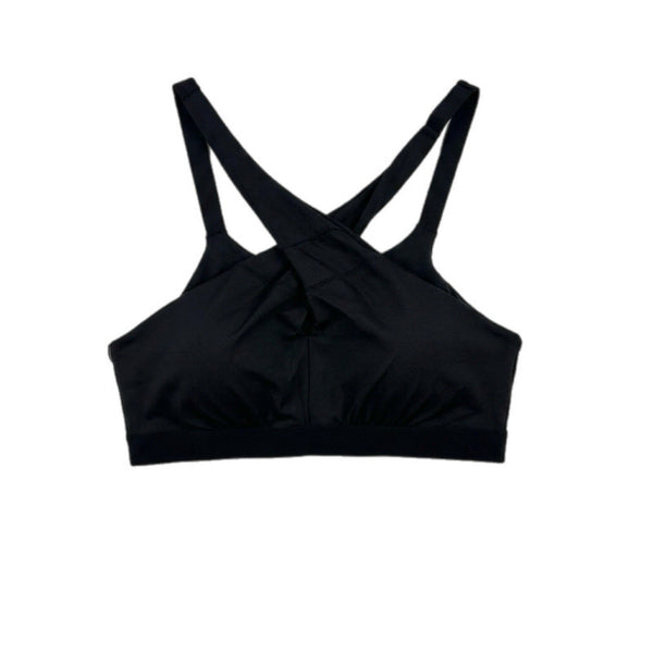 Athletica Women’s Crossed Bikini Top Black (Medium)