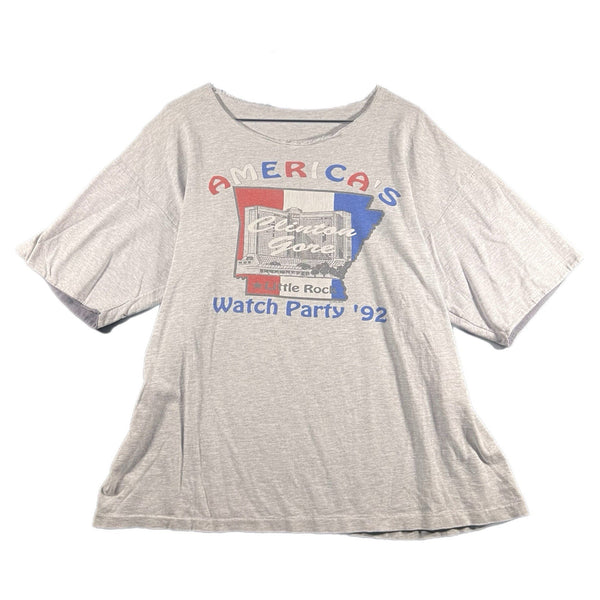 Vintage Clinton Gore Men's Single-Stitch T Shirt Arkansas President USA (2XL)