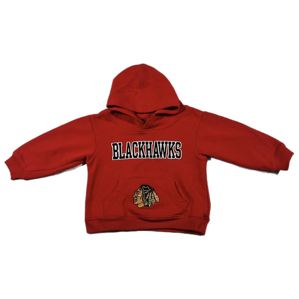 NHL Chicago Blackhawks Toddler Boys Hoodie Hockey Embroidered Red (Size 2T)