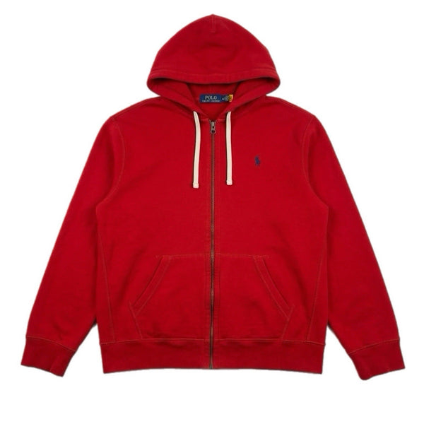 Polo Ralph Lauren Men's Full-Zip Heavyweight Hoodie Sweatshirt Jacket Red (XL)