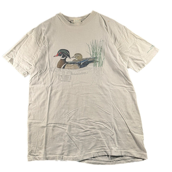 Vintage LL Bean Ducks Wildlife Nature Hunting Graphic USA-Made T Shirt (XL)
