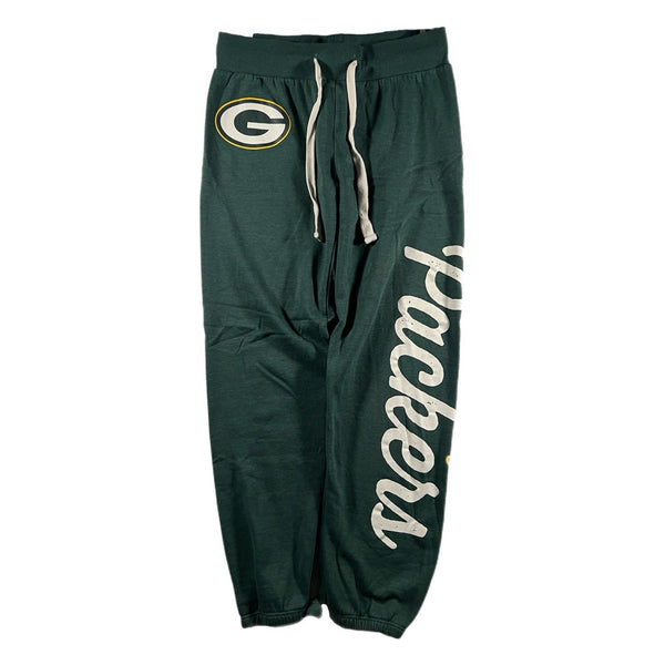 Women's Green Bay Packers NFL Football Soft Sweatpant Joggers Logo Green (Small)