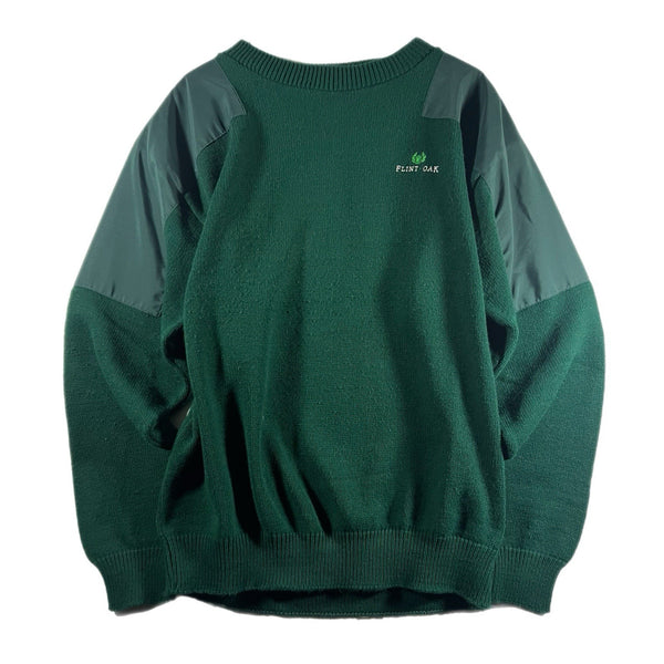 Vintage Mens USA-Made Weather Boss Rain Swetter Golf Pullover Sweater Green (XL)