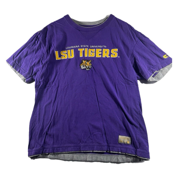 Vintage Colosseum LSU Tigers NCAA College Graphic T Shirt Purple (Large)