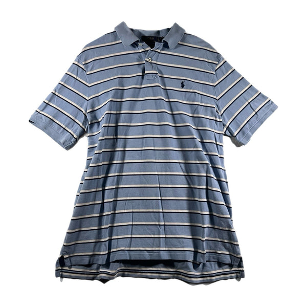 Polo Ralph Lauren Golf Striped Classic-Fit Collared Shirt Blue (XL)
