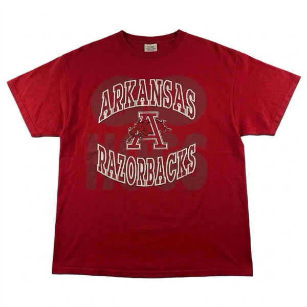 Vintage Red Oak Men's Arkansas Razorback NCAA Graphic T-Shirt Red Rare (2XL)