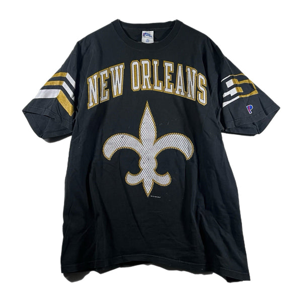 Vintage Pro Player Men's New Orleans Saints NFL AOP Graphic T Shirt Black (2XL)