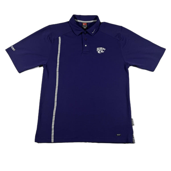 Nike Dri-Fit Kansas State Wildcats Golf Polo Short-Sleeve Shirt Purple (Small)