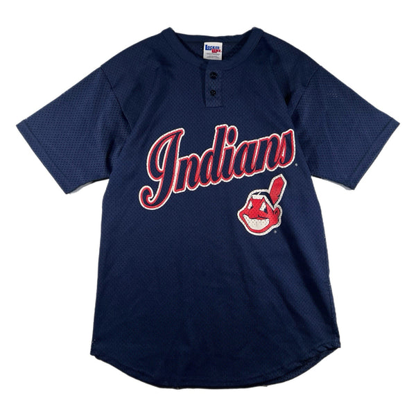 Vintage Men's Cleveland Indians MLB Wahoo USA-Made Baseball Jersey Rare (Medium)