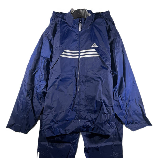 Vintage 2001 Adidas Men's Lined Full-Zip Logo Track Jumpsuit Jacket & Pants (XL)