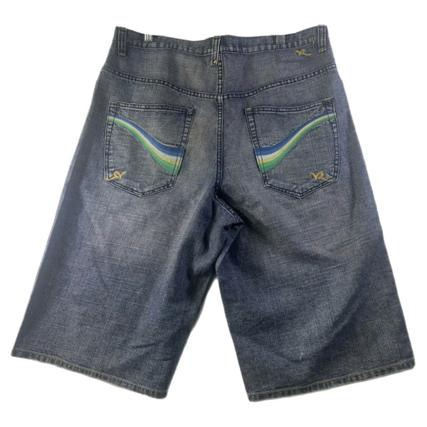 Vintage Y2K Rocawear Jeans Men's Shorts Baggy Jean Shorts Denim Jorts (Size 36)