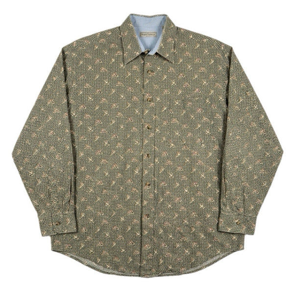 Vintage 90s Bugle Boy Company Men's Hunting Button-Up Collared Shirt (2XL)