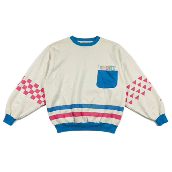 Vintage Wilson Women's Sport Pullover Korea-Made Sweater Sweatshirt (Large/XL)