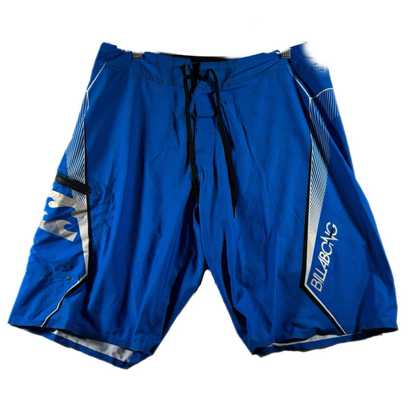 Vintage Y2K Billabong Men's Surf Beach Swim Board Shorts Trunks Blue (XL)