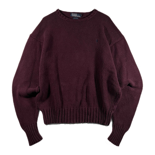 Vintage Polo Ralph Lauren Men's Crewneck Pullover Heavyweight Sweater (Large)