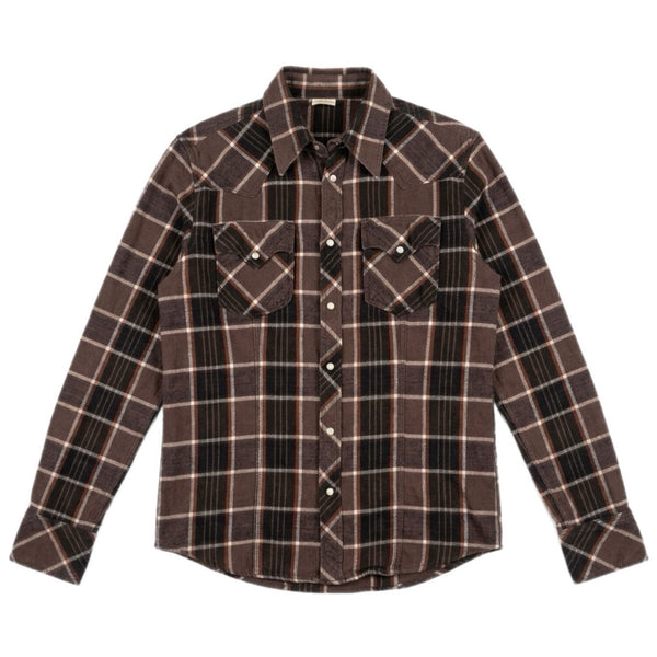 Vintage Y2K True Religion Men’s Snap Button Plaid Collared Flannel Shirt (XL)