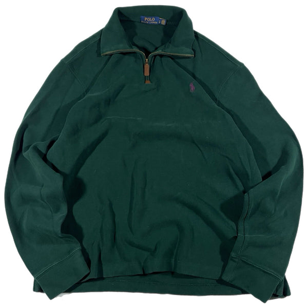 Polo Ralph Lauren Sweater Pullover Men’s Green Turtleneck 1/4-Zip (Large)